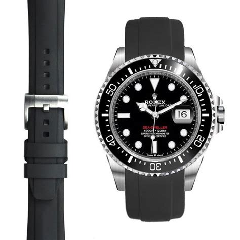 rolex sea dweller kautschukband|Kautschukband mit gerundetem Ende für die Rolex Sea.